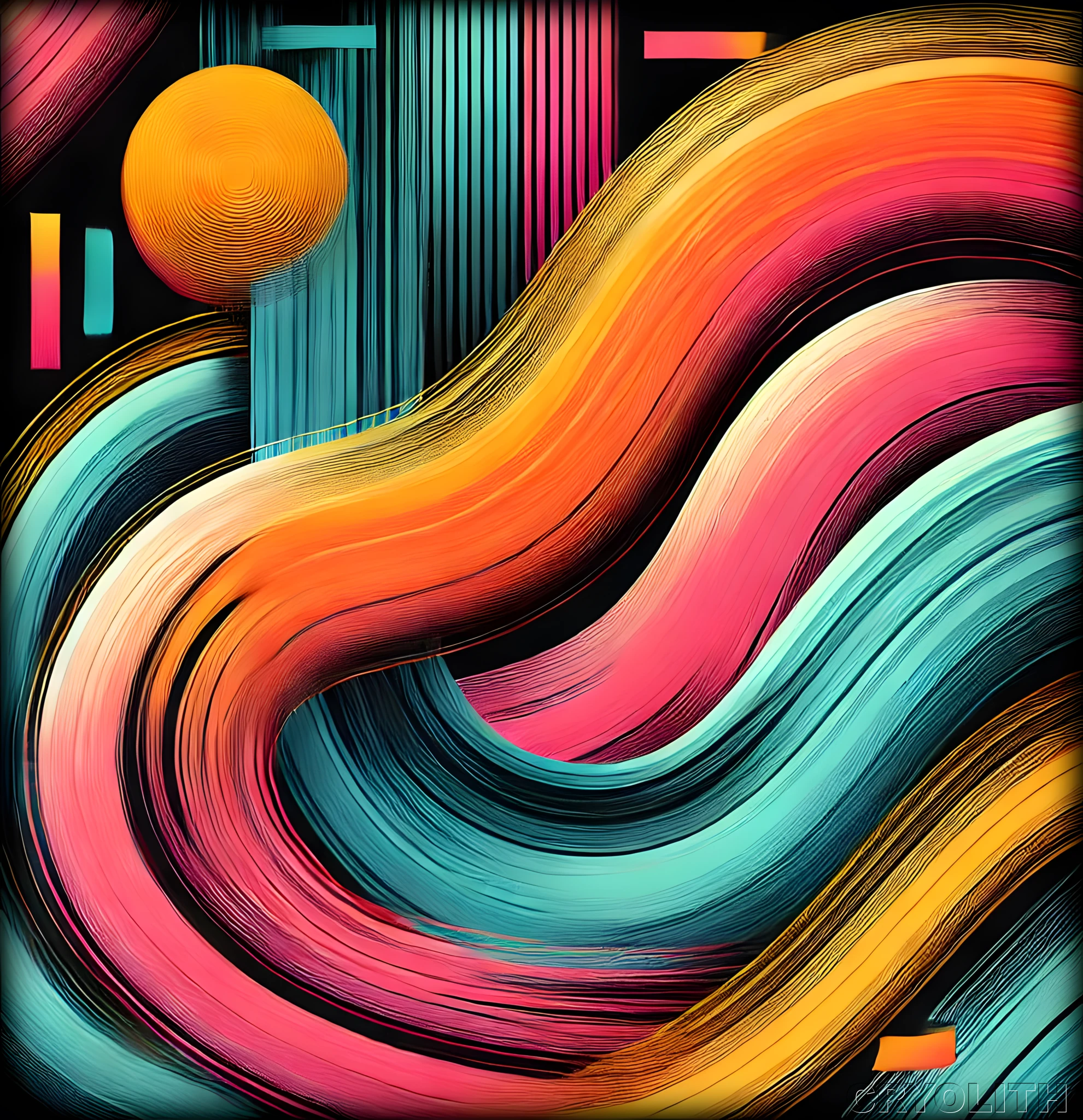Colour Cascade - Kaleidoscope of Form artwork by Cryolith