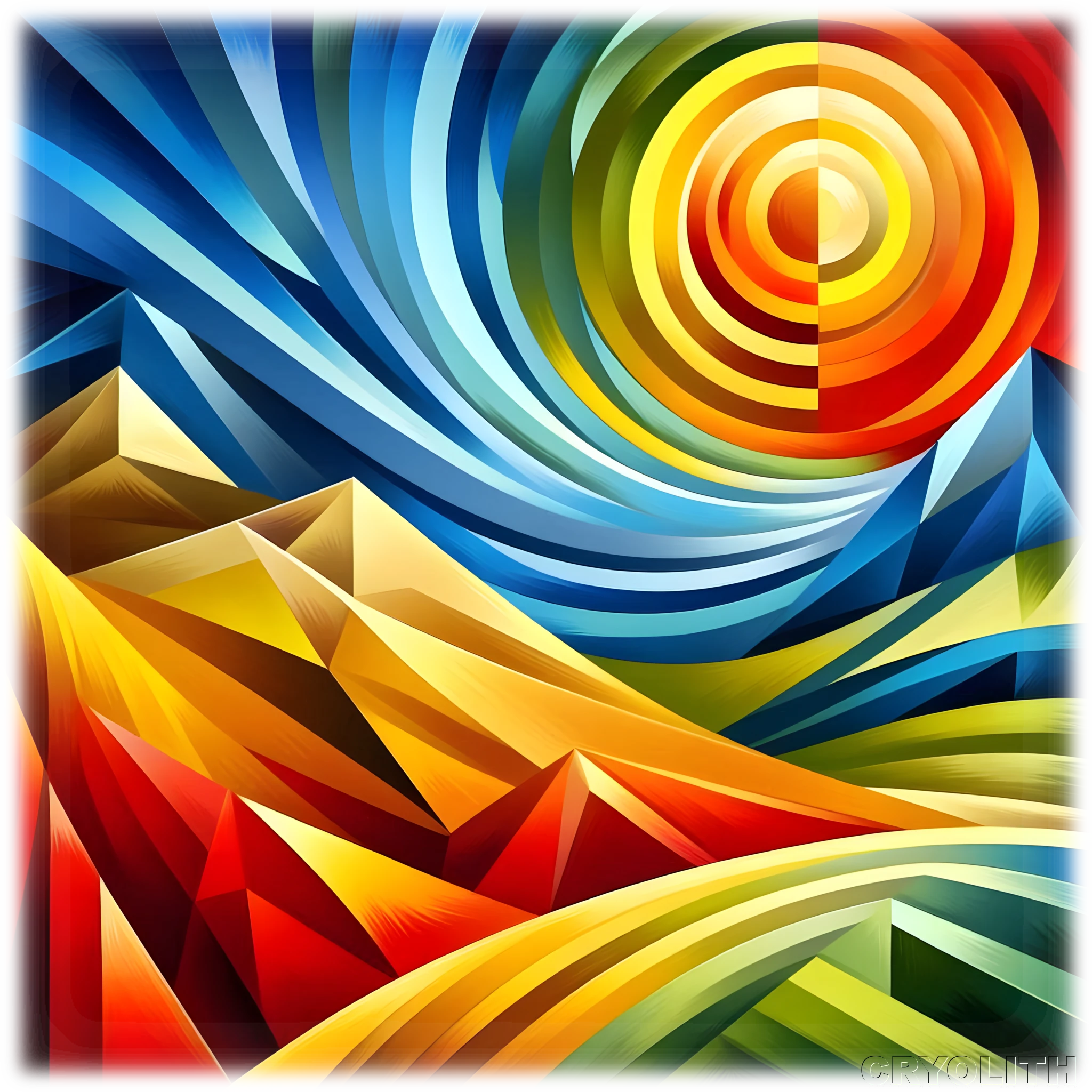 Colour Surge - Kaleidoscope of Form artwork by Cryolith