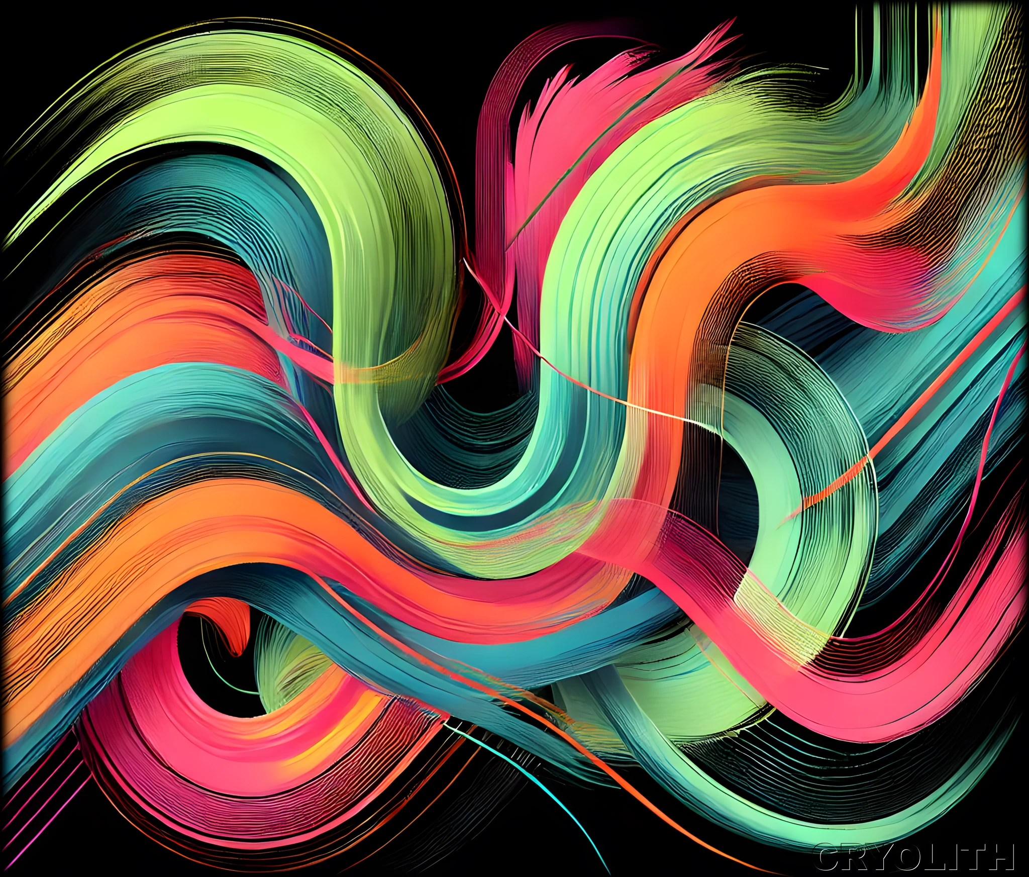 Flowing Threads - Kaleidoscope of Form artwork by Cryolith