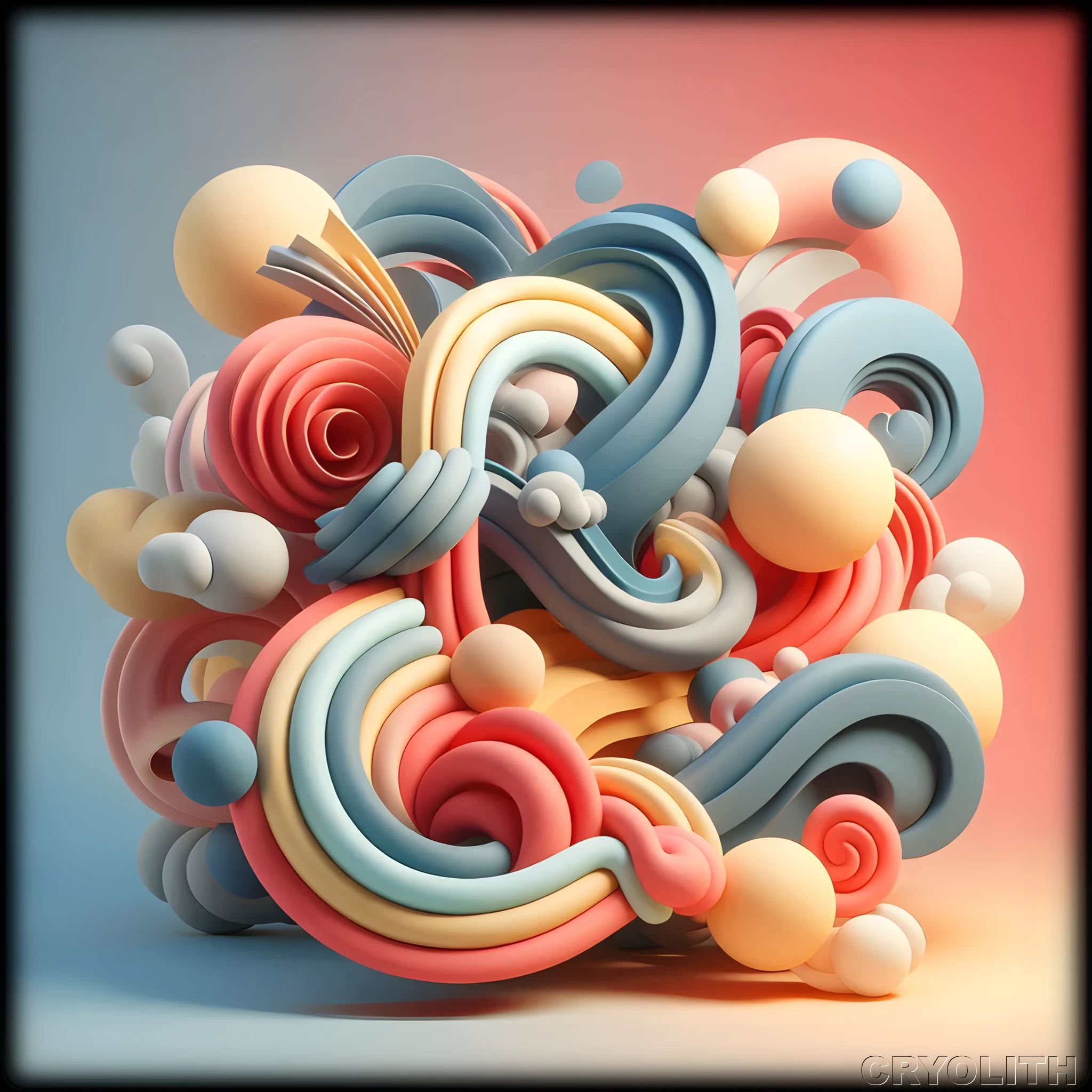 Geometric Harmony - Kaleidoscope of Form artwork by Cryolith