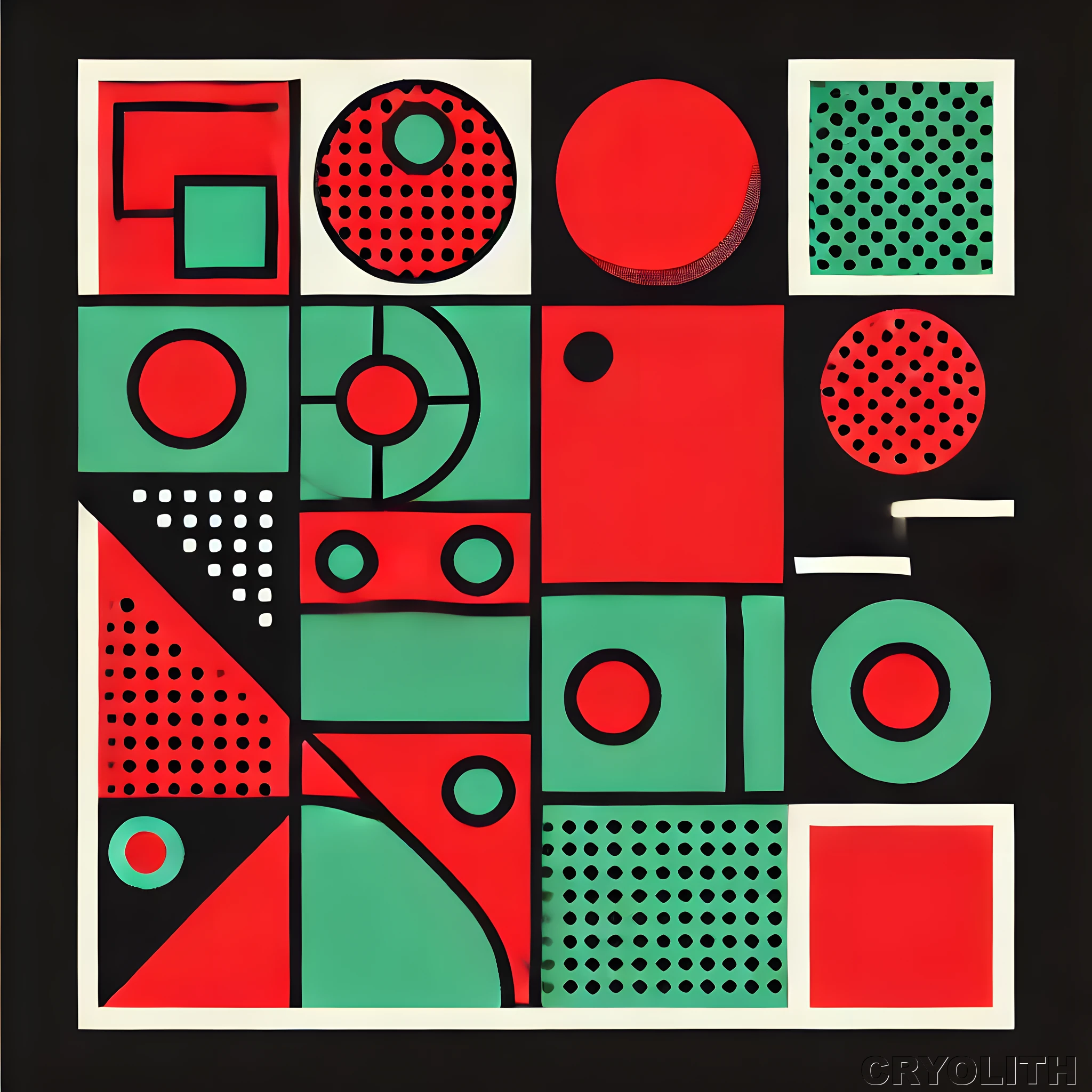 Golden Shapes - Kaleidoscope of Form artwork by Cryolith