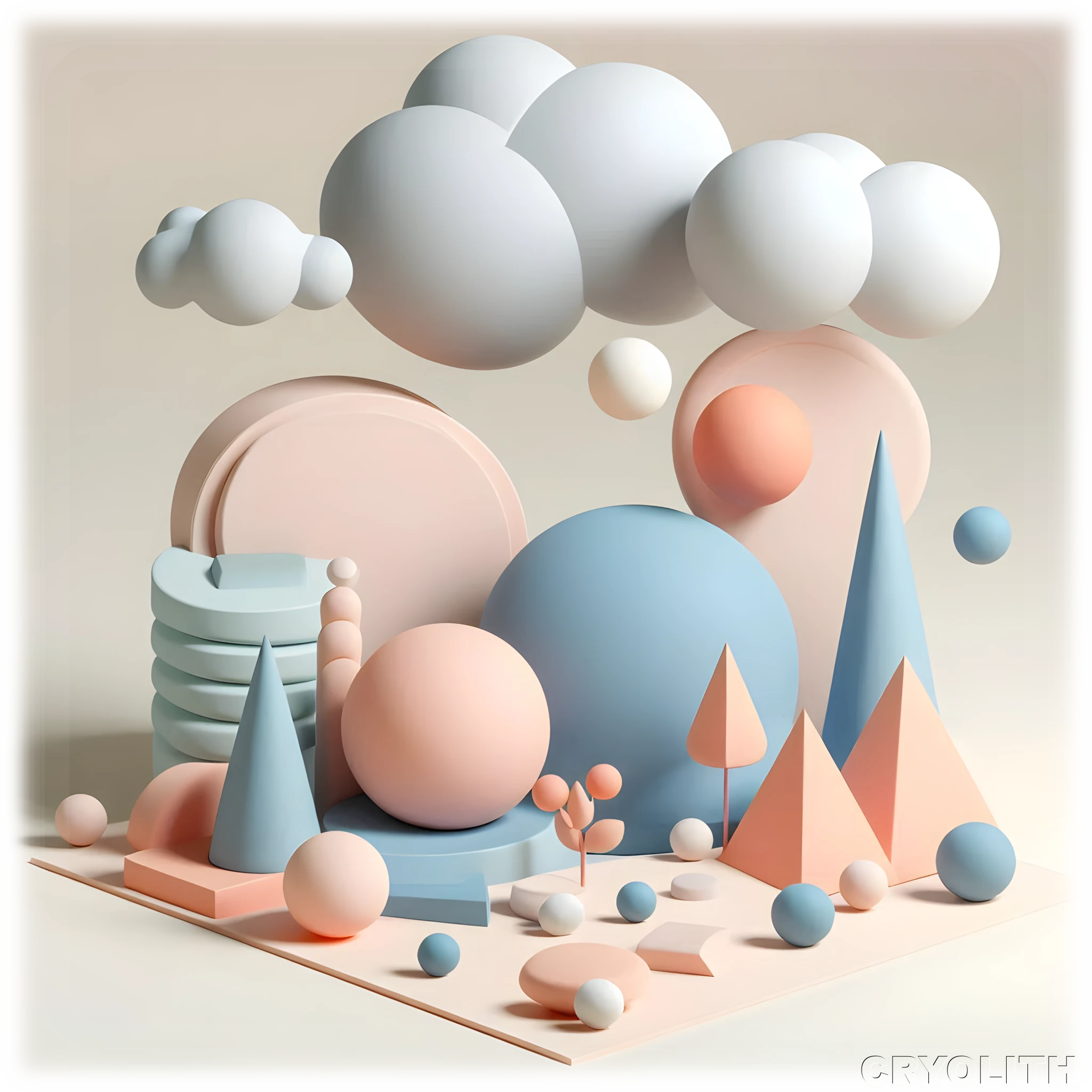 Pastel Dreamscape - Kaleidoscope of Form artwork by Cryolith