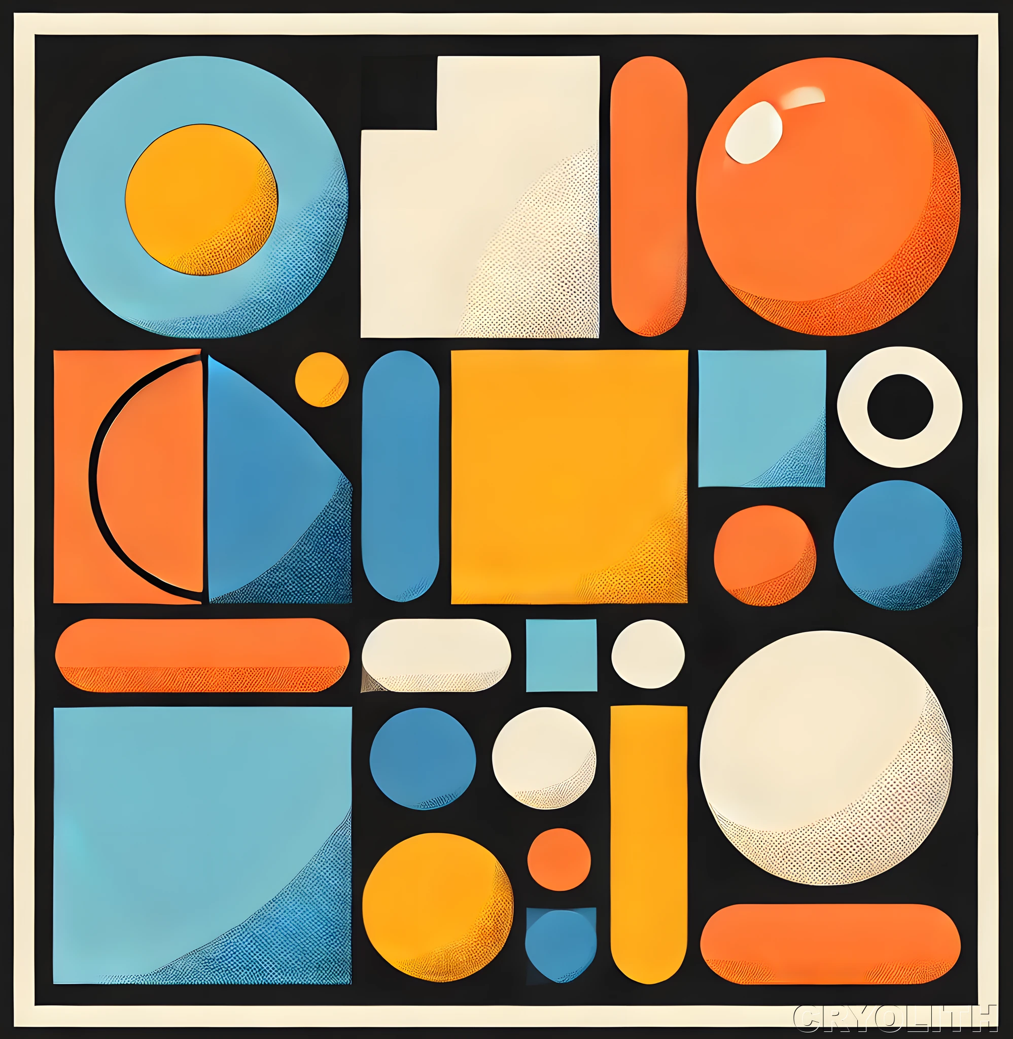 Rhythms of Contrast - Kaleidoscope of Form artwork by Cryolith