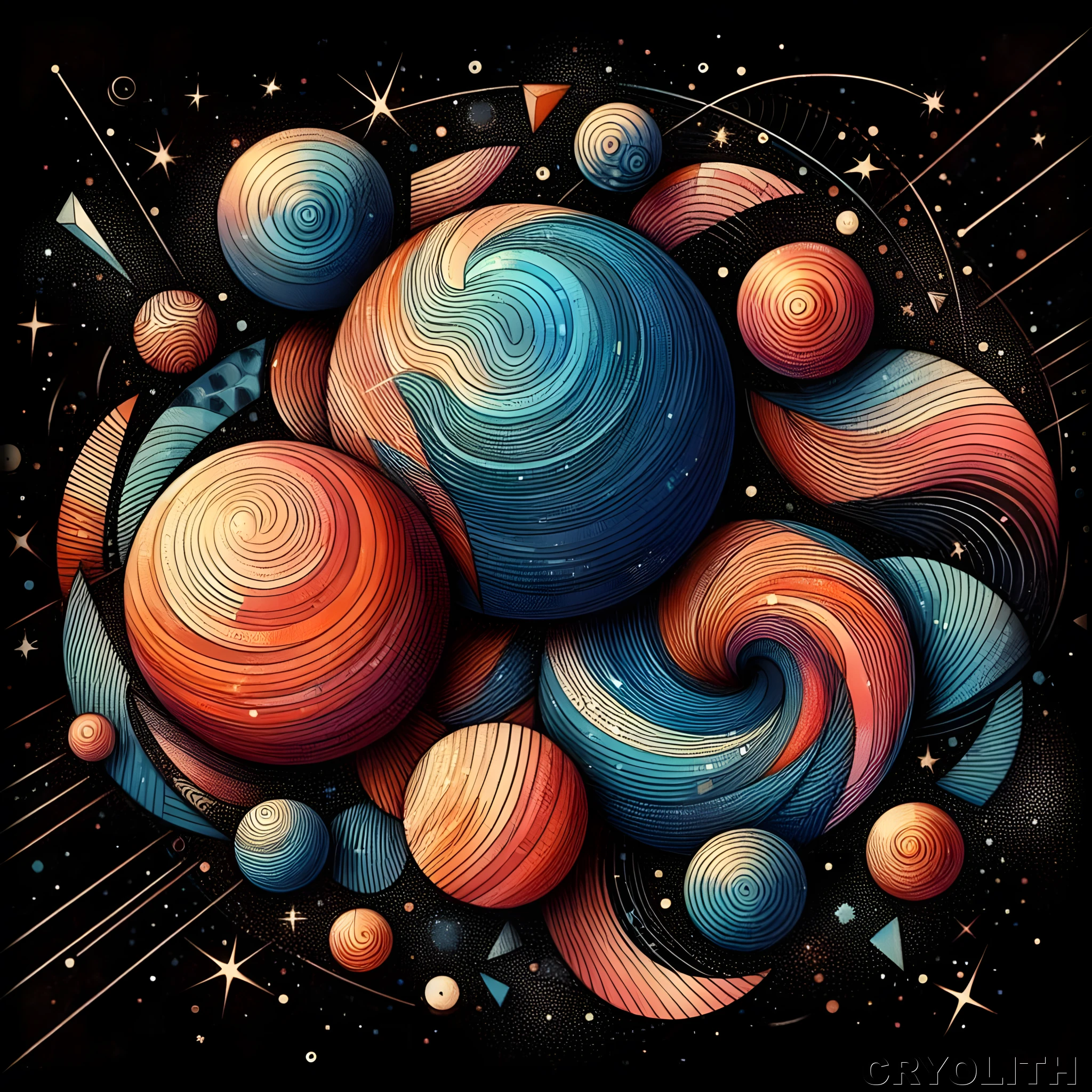 Stellar Whirl - Kaleidoscope of Form artwork by Cryolith