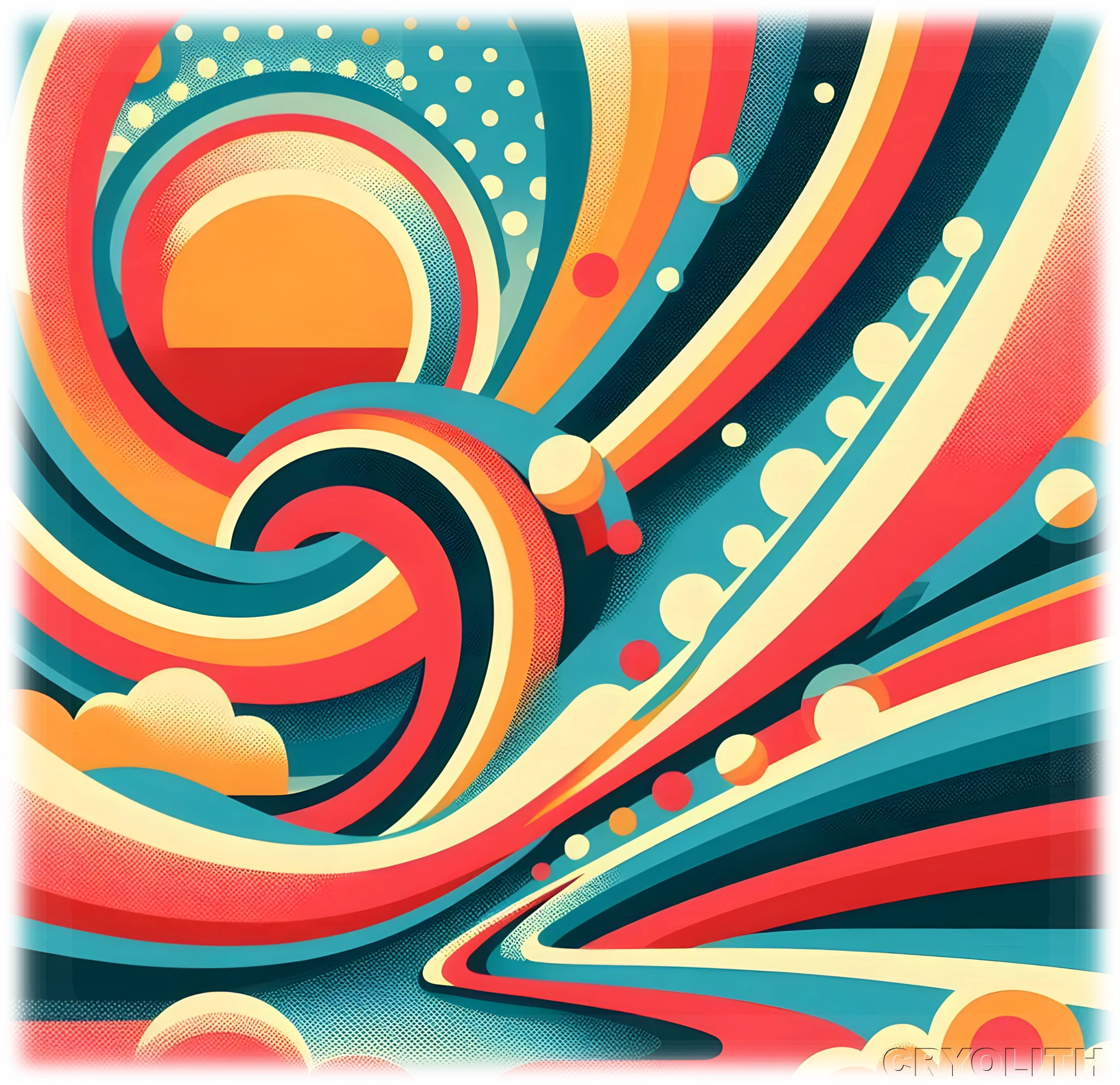 Sunset Waves - Kaleidoscope of Form artwork by Cryolith