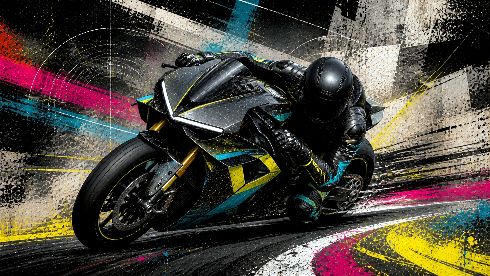Two Wheel Velocity - Machines in Motion artwork by Cryolith