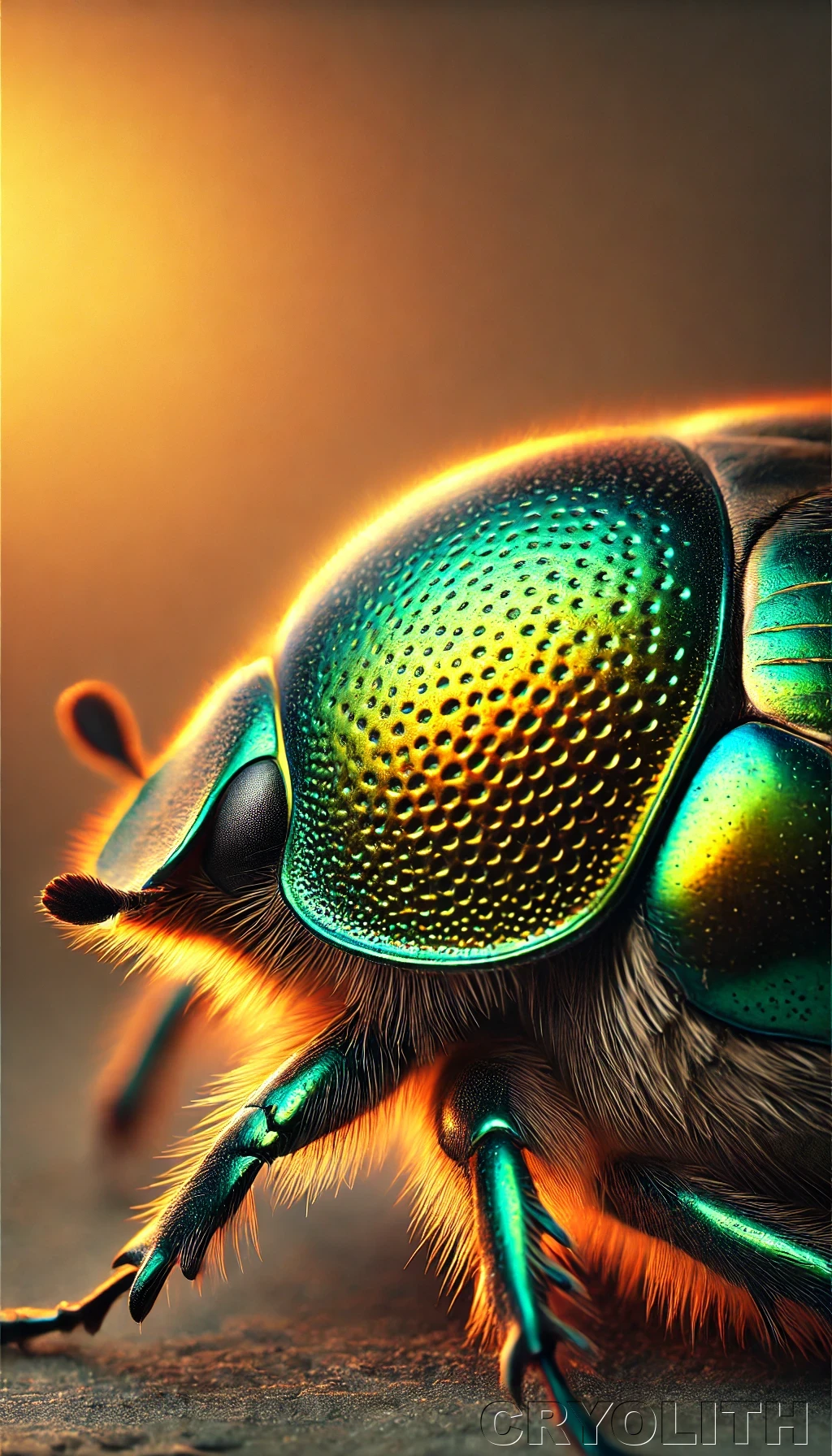 The Golden Hour Beetle - Microcosms of Nature artwork by Cryolith