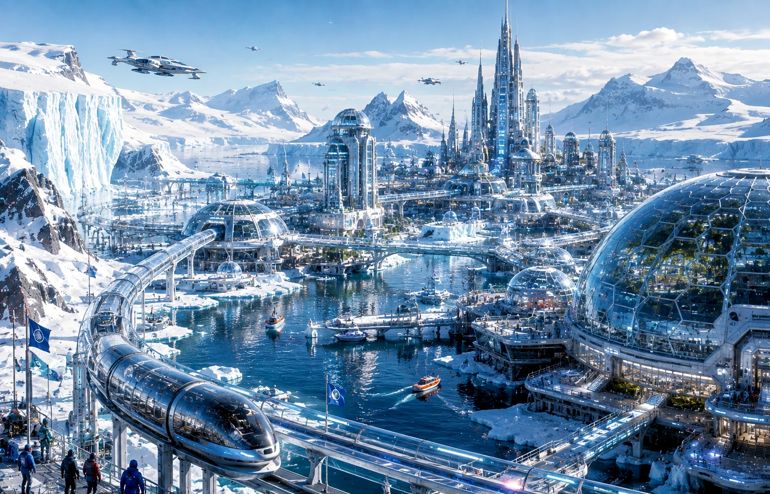 Antarctic Metropolis - Parallel Earths artwork by Cryolith
