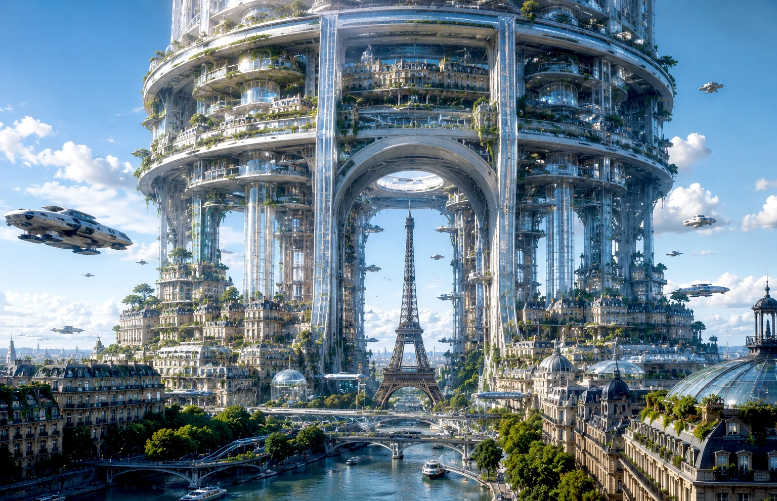The Paris Arcology - Parallel Earths artwork by Cryolith