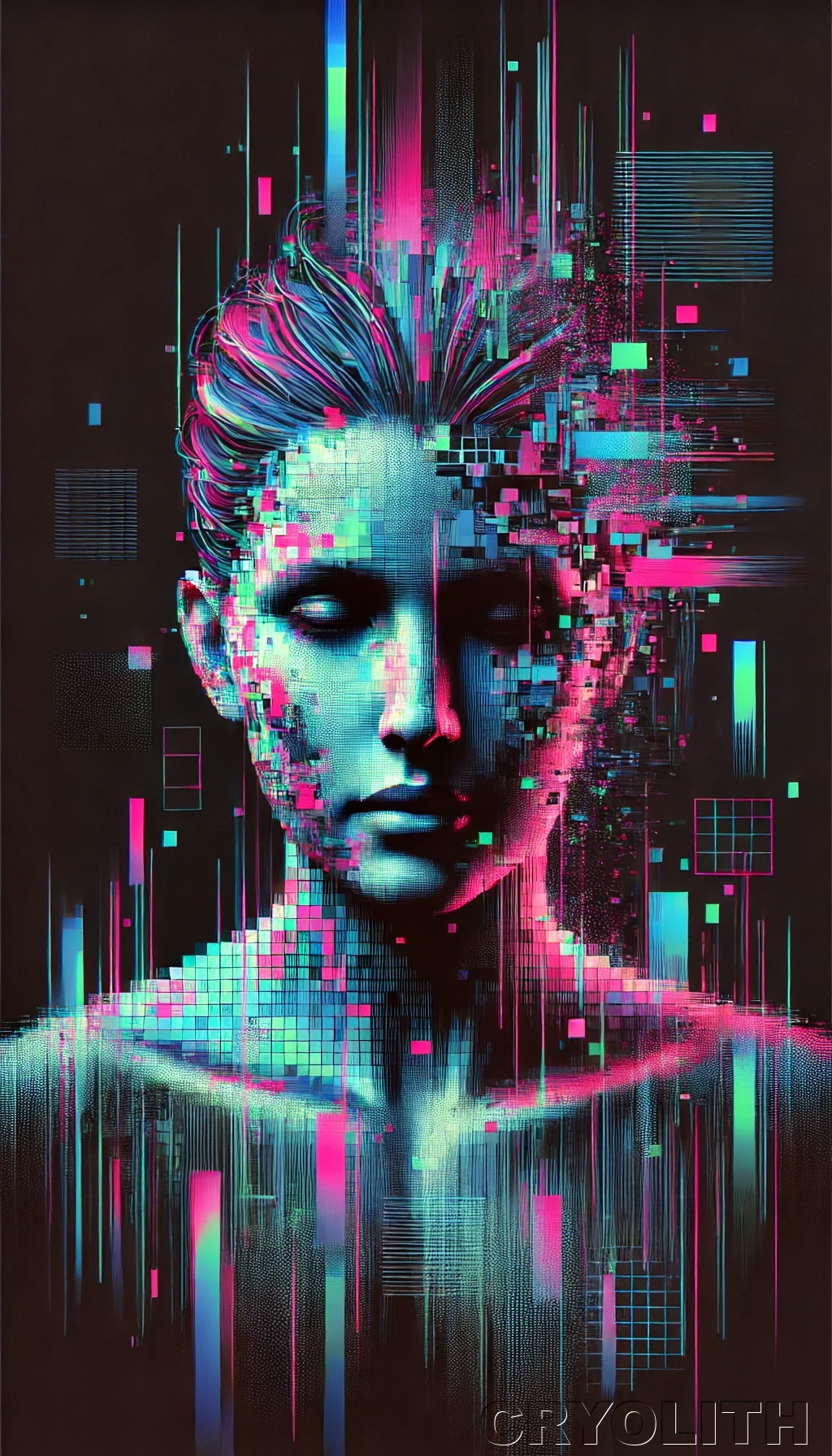 Digital Dissolution - Portraits Unbound artwork by Cryolith