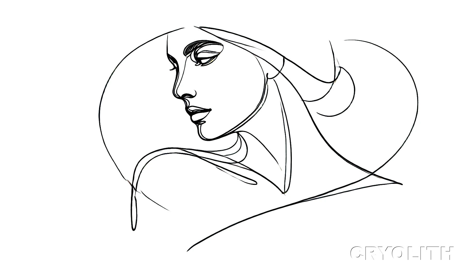 Elegance in Line - Portraits Unbound artwork by Cryolith
