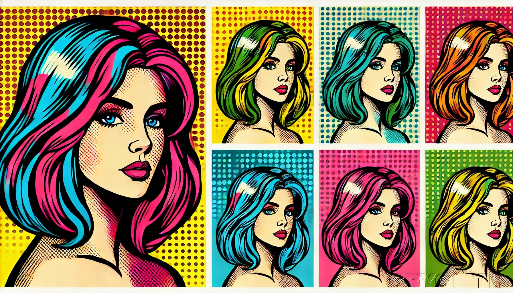 Pop Art Variations - Portraits Unbound artwork by Cryolith