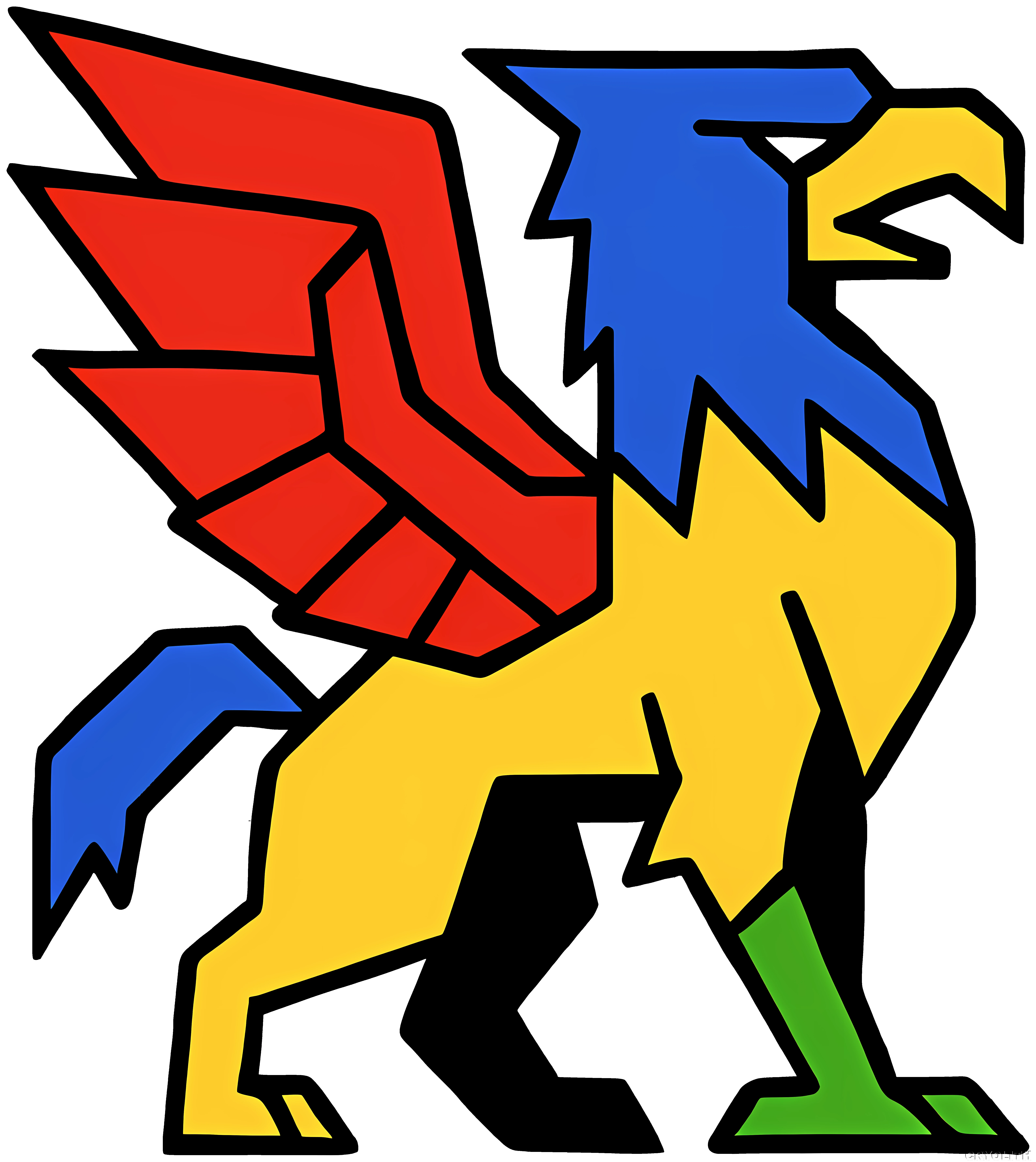 Griffin of Light - Prismatic Beasts artwork by Cryolith