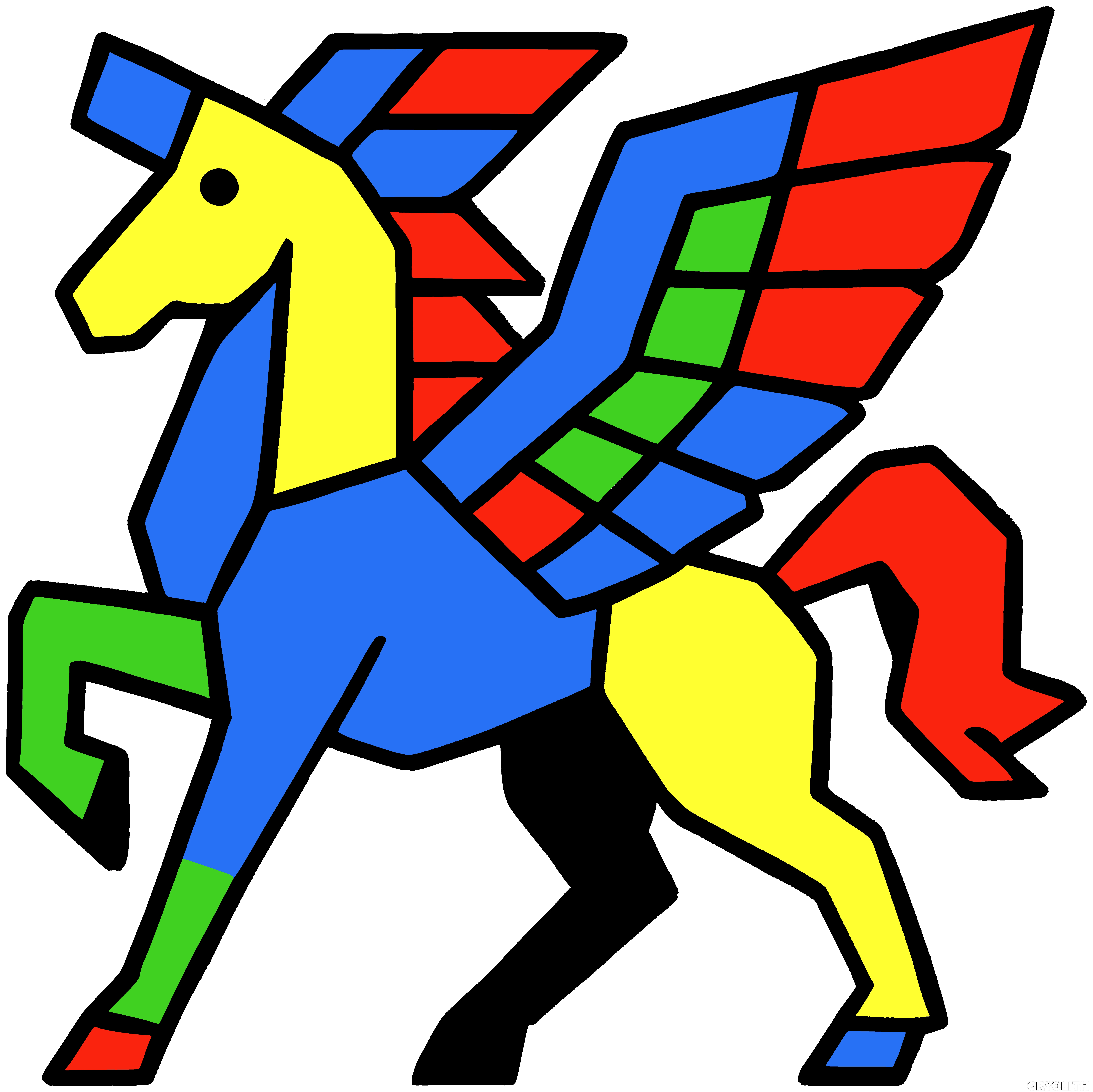 Pegasus in Flight - Prismatic Beasts artwork by Cryolith