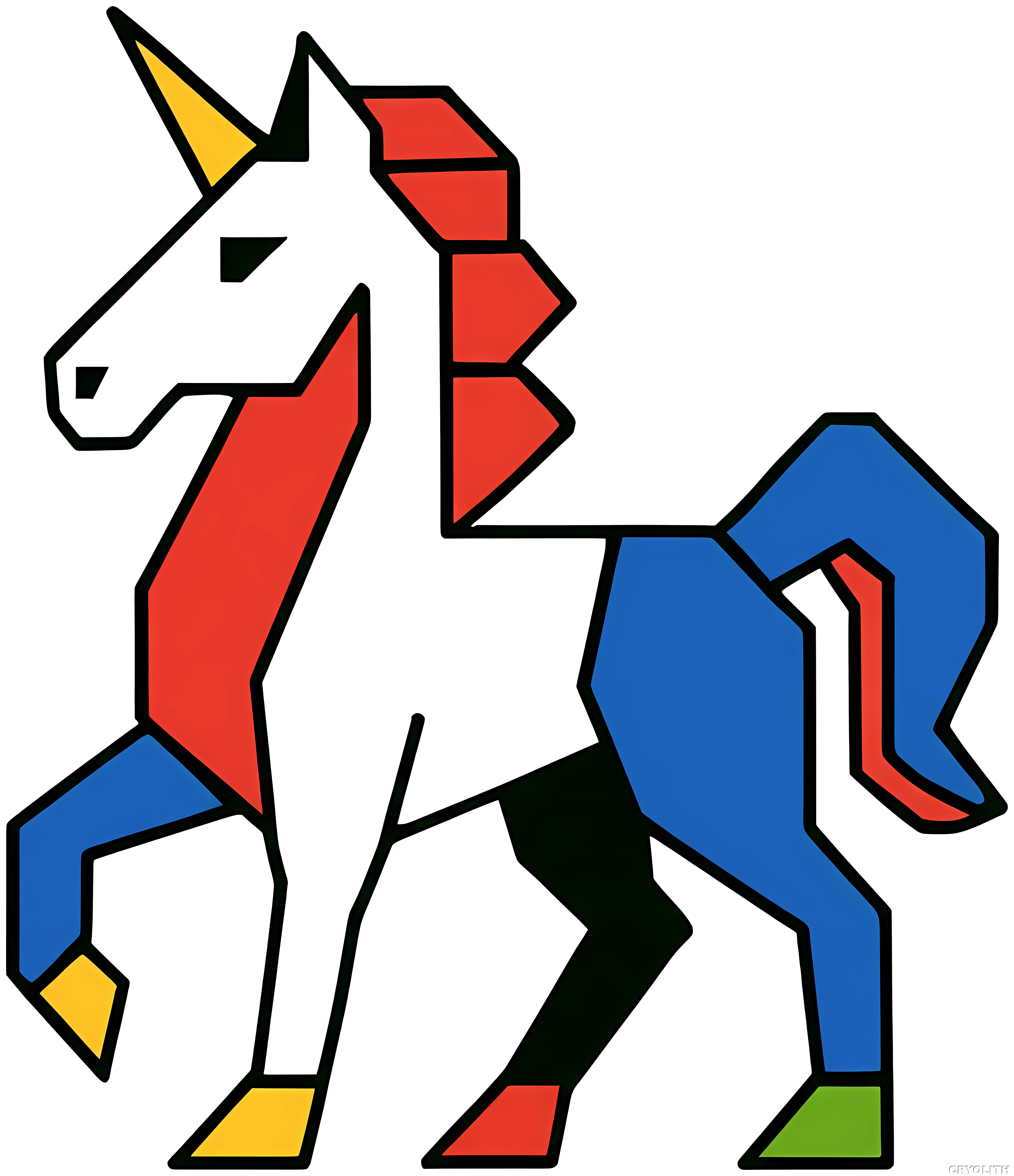 Unicorn Radiant - Prismatic Beasts artwork by Cryolith