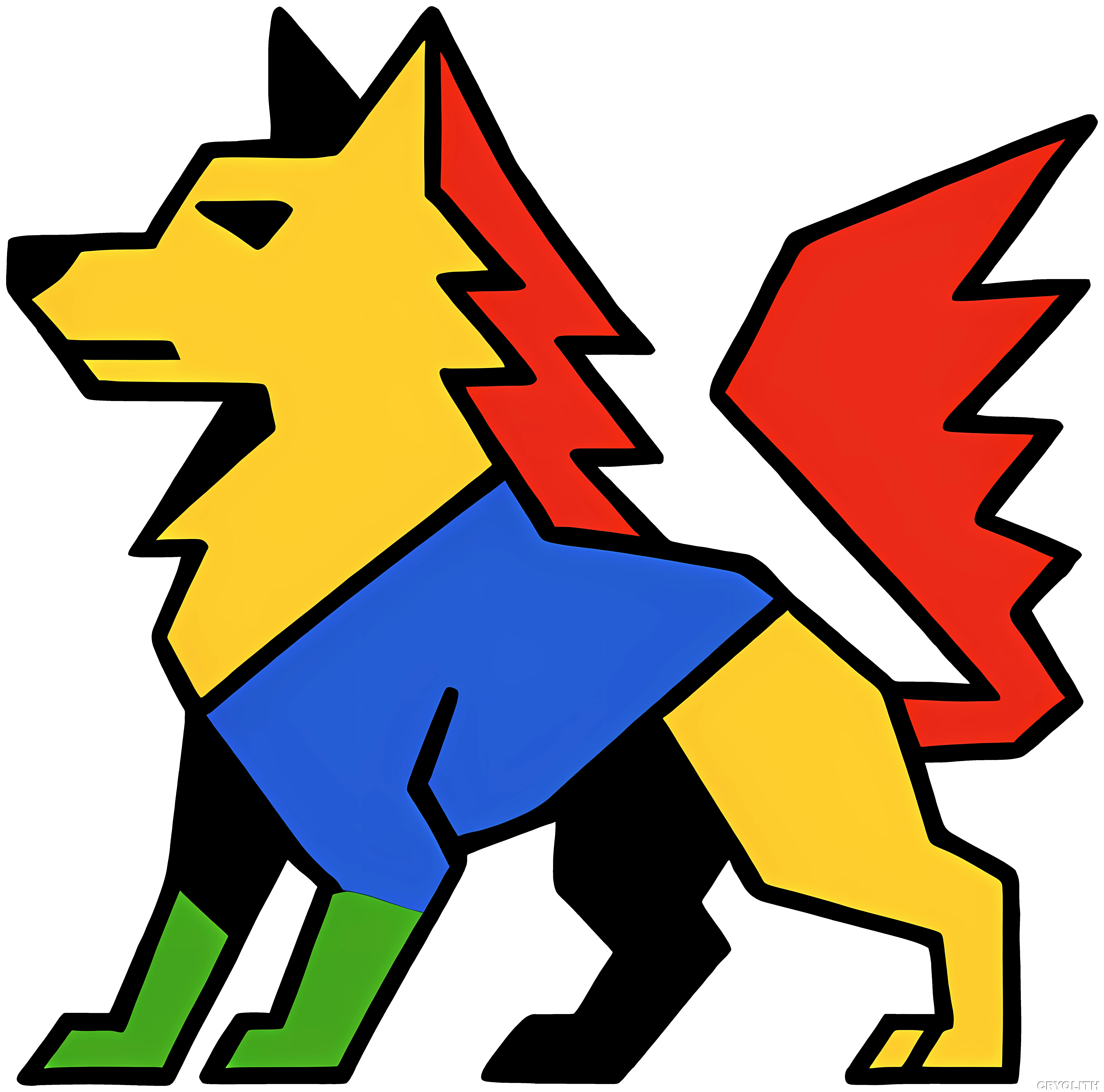 Wolf of Prisms - Prismatic Beasts artwork by Cryolith