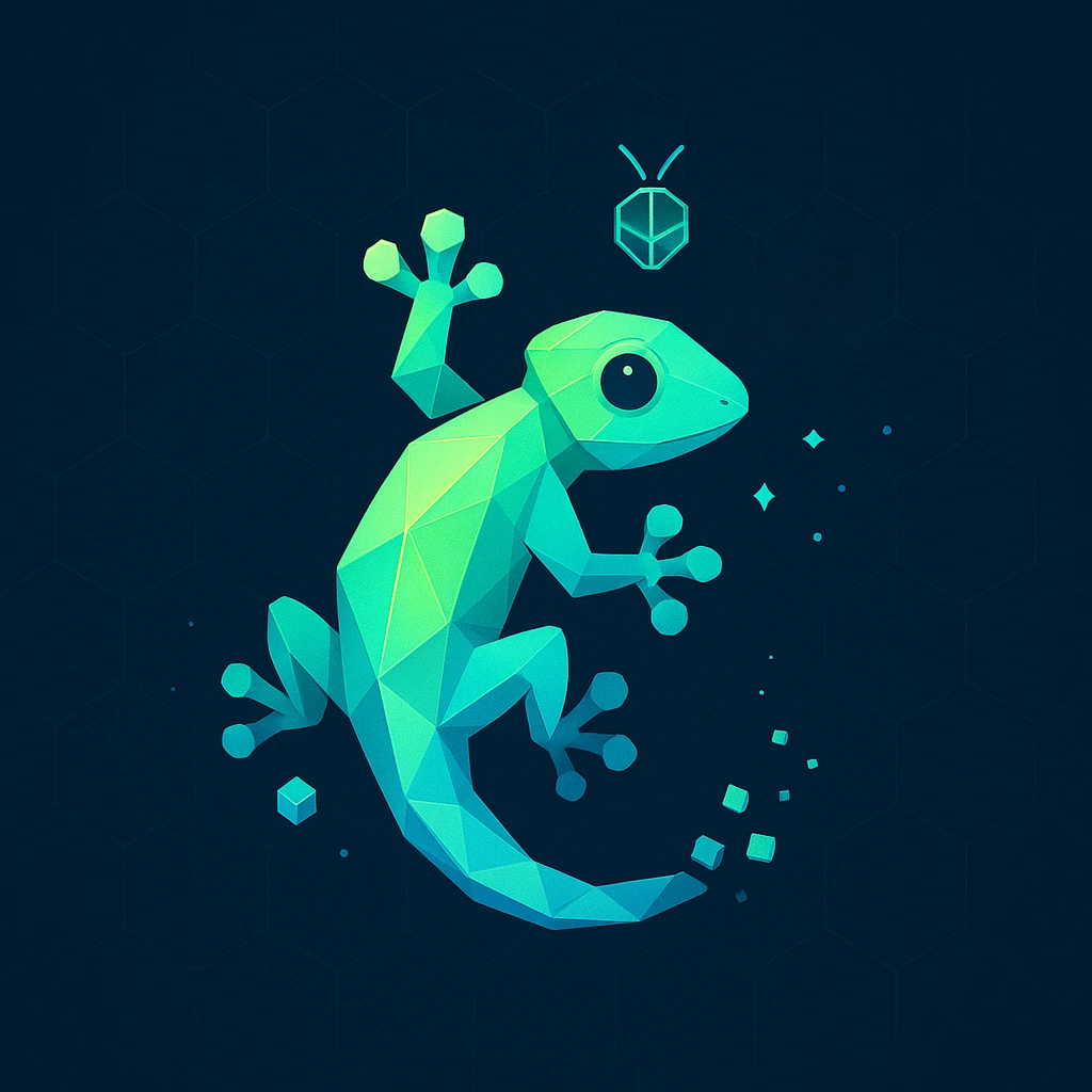 Glimmer Gecko - Quantum Companions artwork by Cryolith