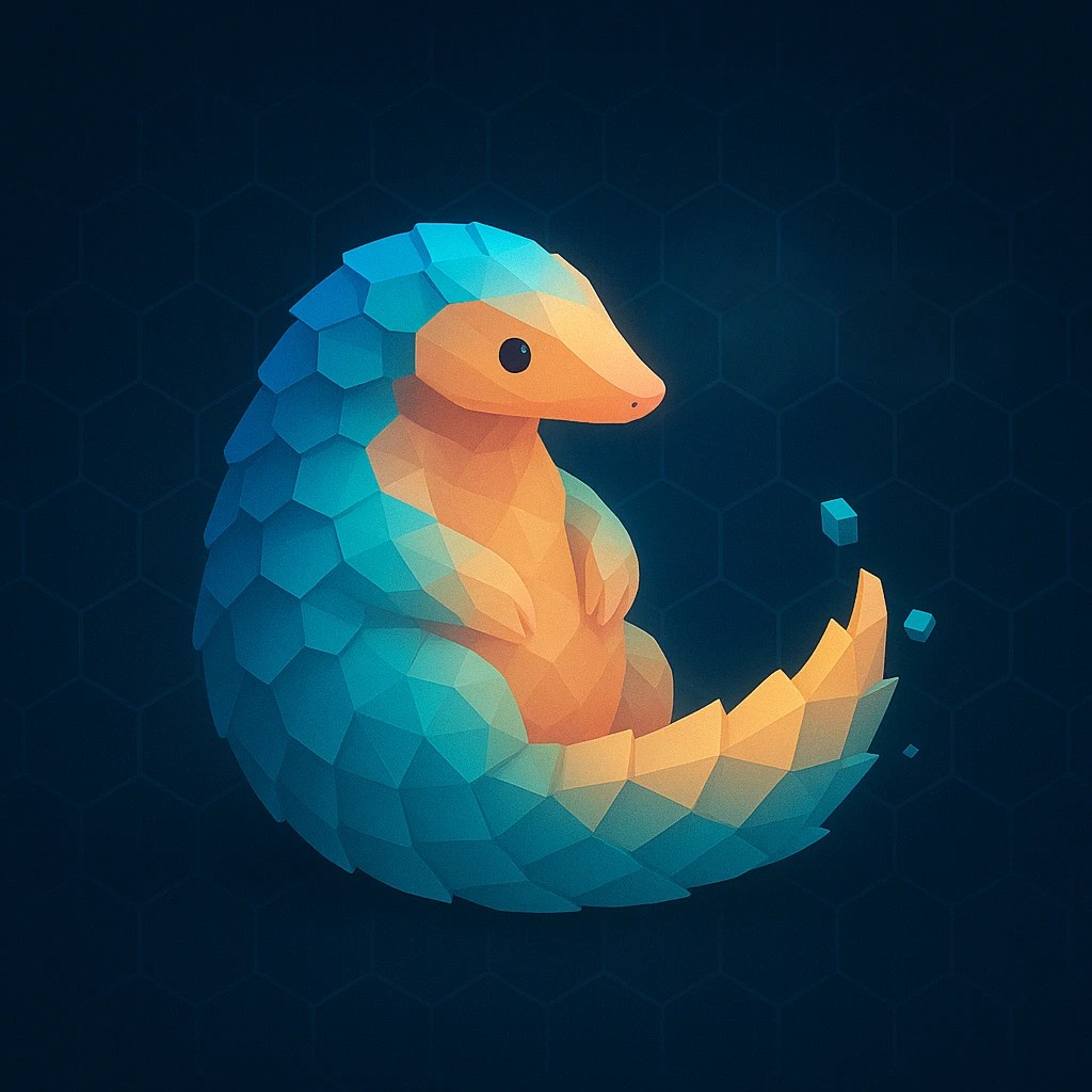 Pixel Pangolin - Quantum Companions artwork by Cryolith