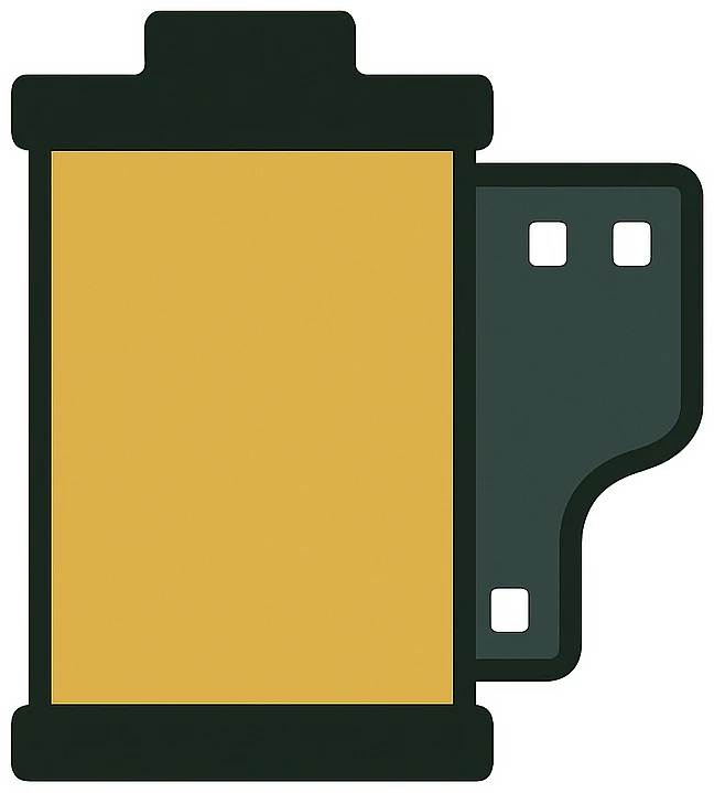 35mm Film Roll - Retro Tech Icons artwork by Cryolith