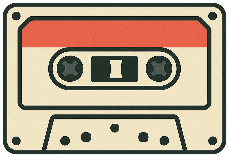 Cassette Tape - Retro Tech Icons artwork by Cryolith