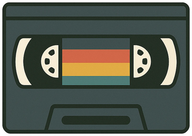 VHS Cassette - Retro Tech Icons artwork by Cryolith