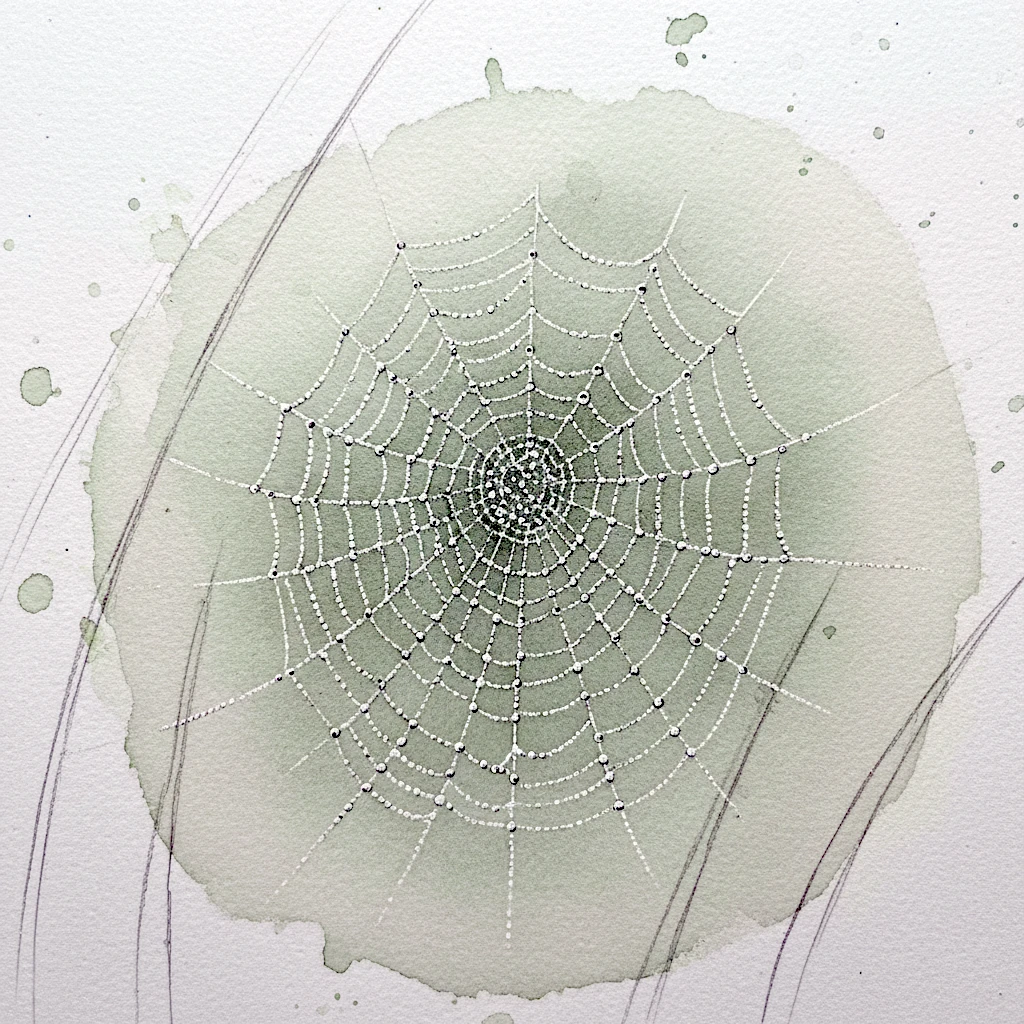 Dew on the Web - Stillness and Motion artwork by Cryolith