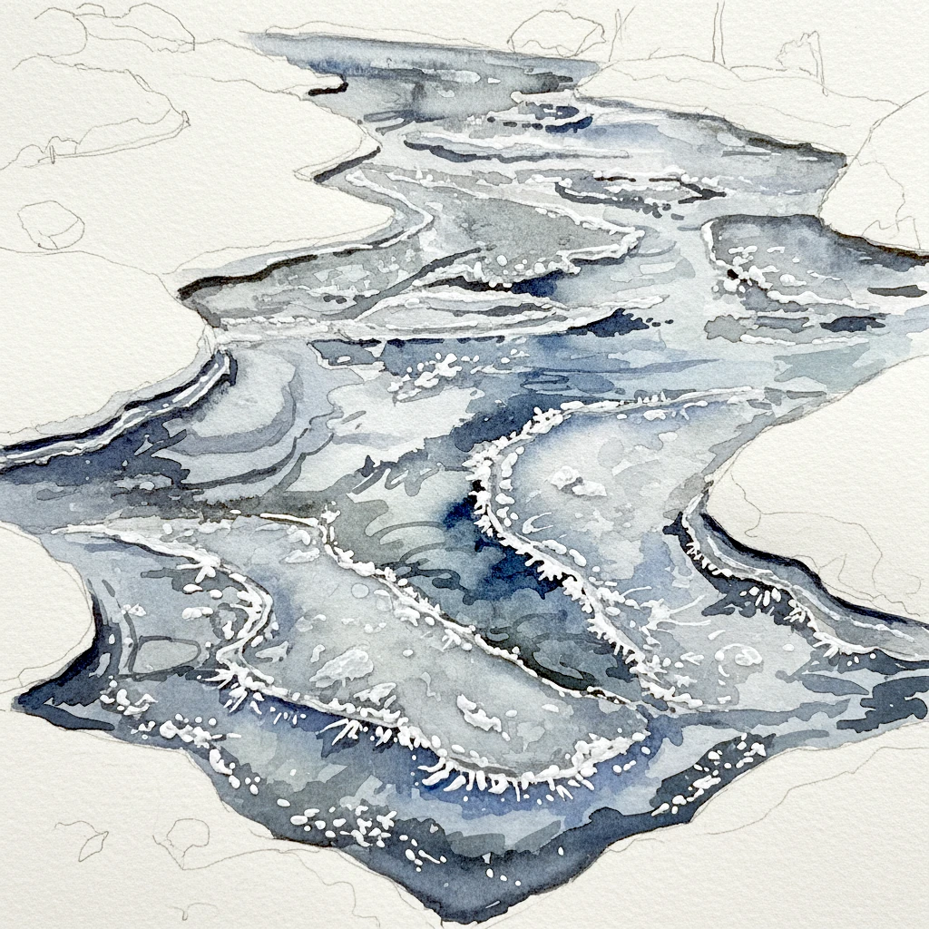 Frozen Stream - Stillness and Motion artwork by Cryolith