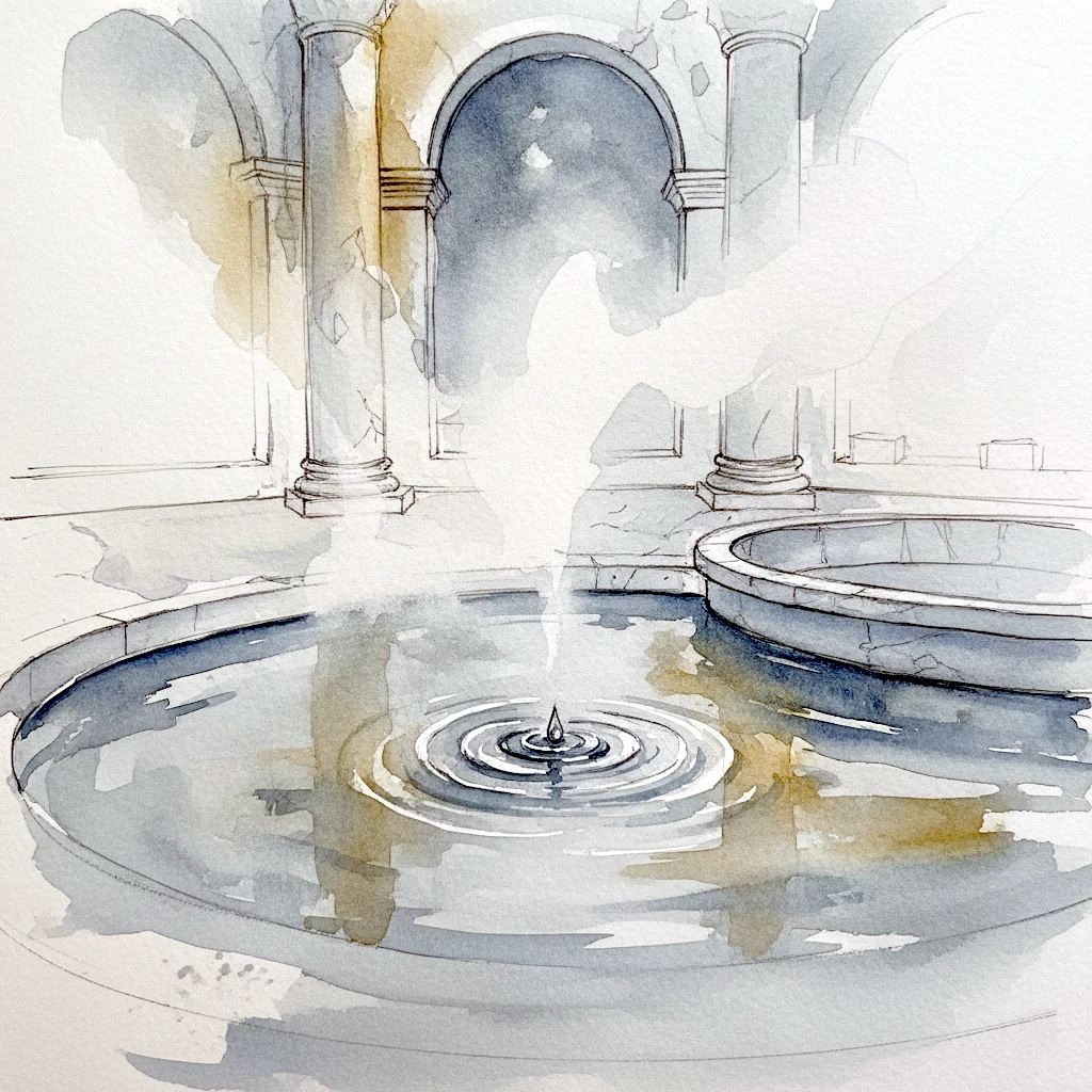 Ripples in the Bathhouse - Stillness and Motion artwork by Cryolith