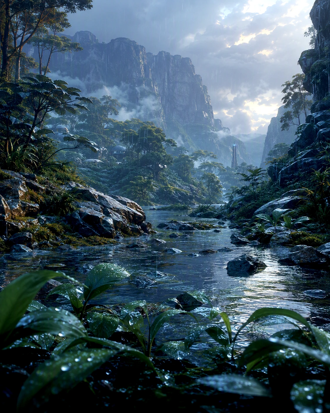 Rain on Kepler - The Goldilocks Zone artwork by Cryolith