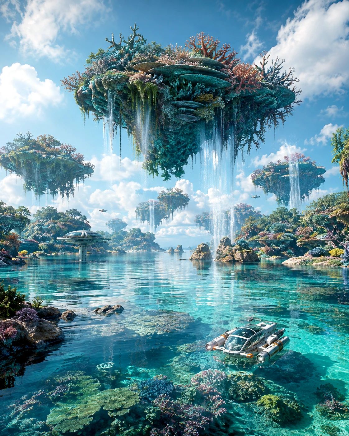 The Floating Reefs - The Goldilocks Zone artwork by Cryolith