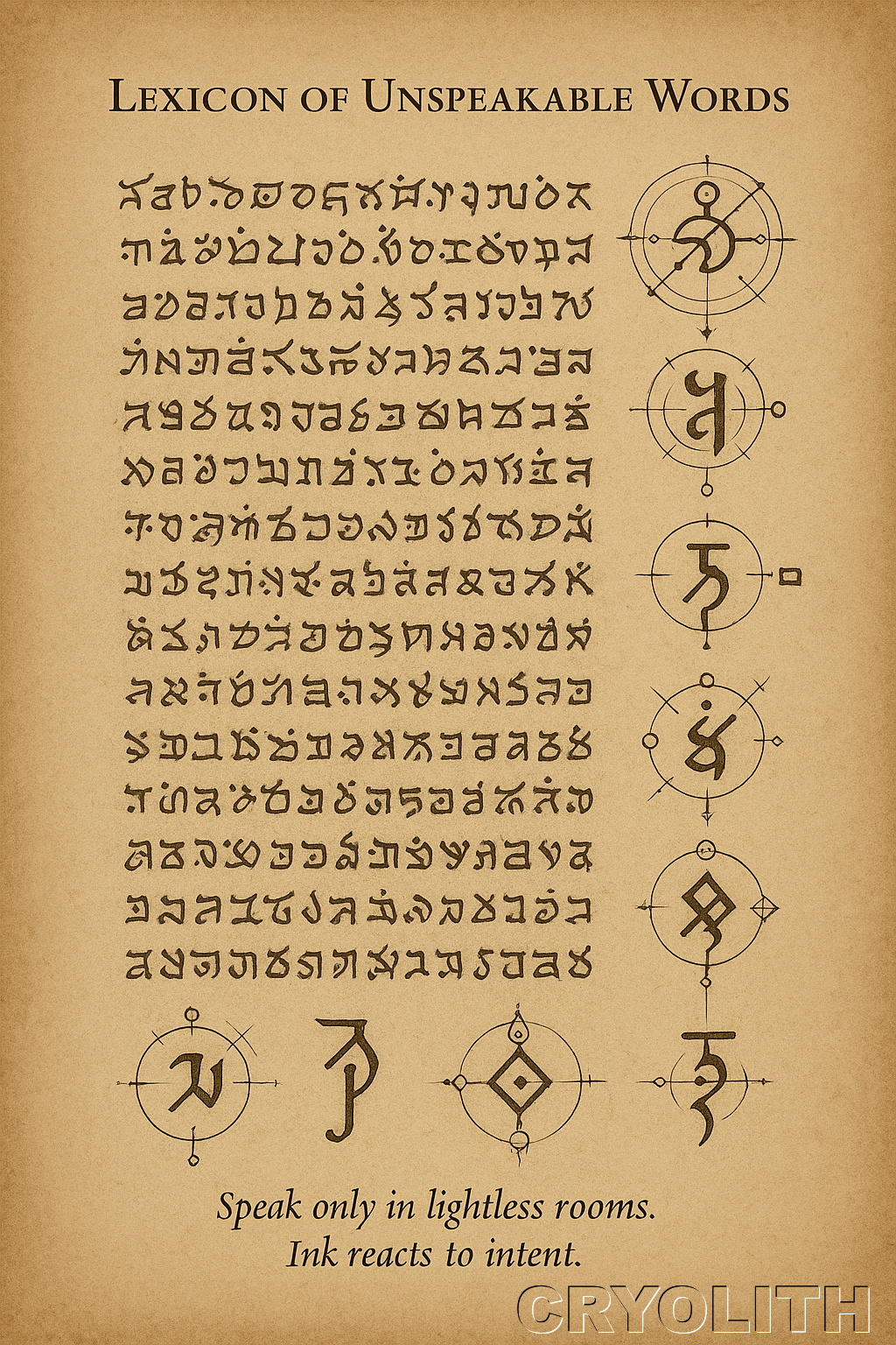 Lexicon of Unspeakable Words