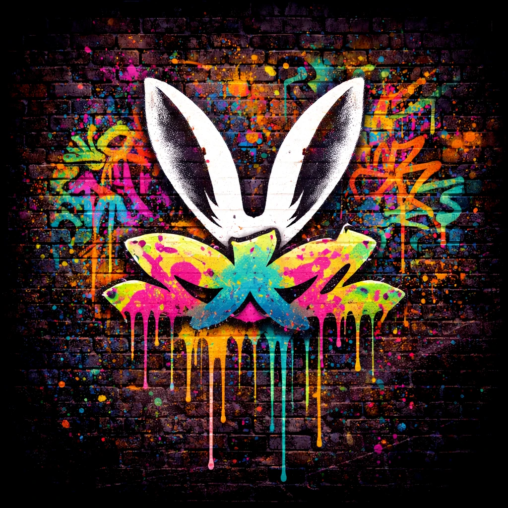 Bunny Tag - Urban Easter artwork by Cryolith