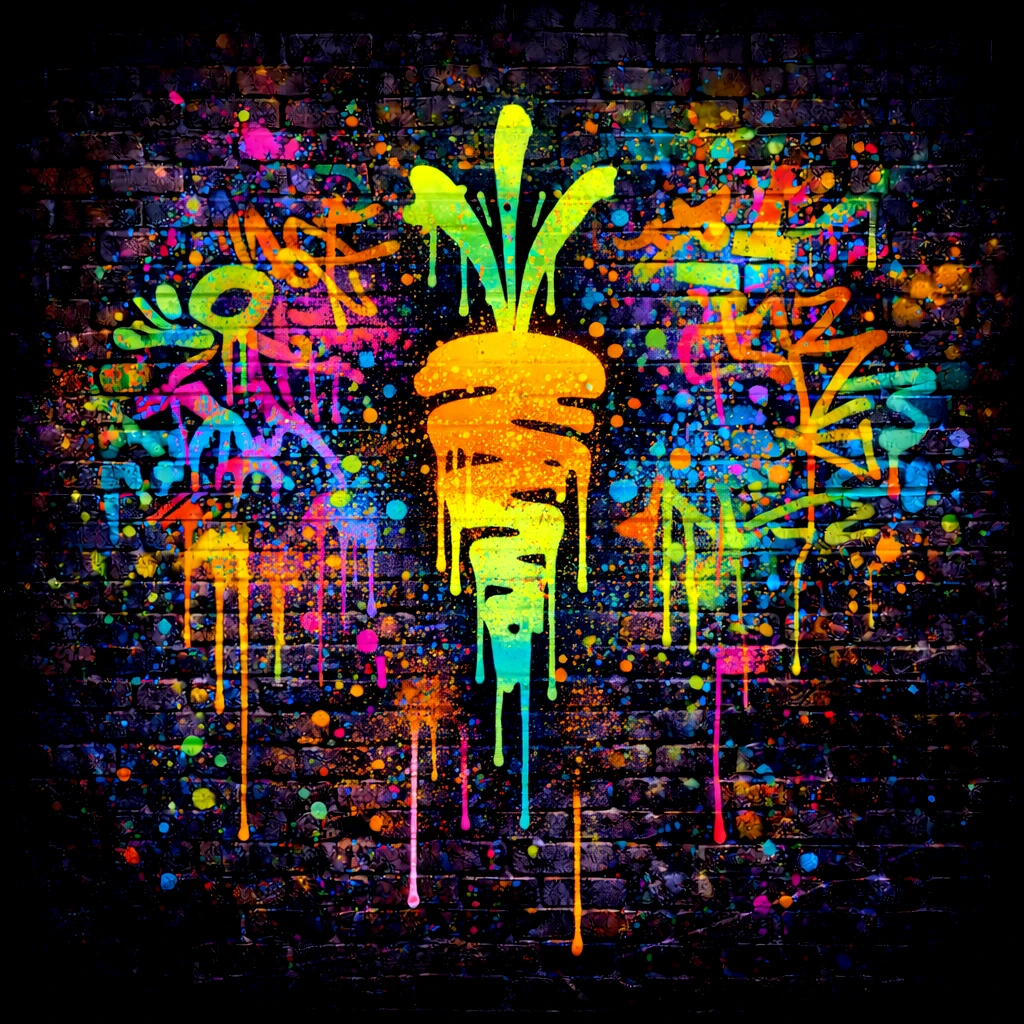 Drip Carrot - Urban Easter artwork by Cryolith