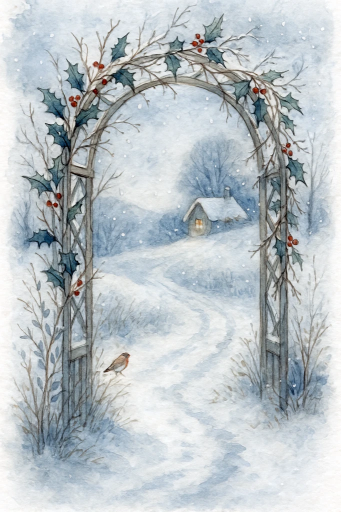 The Holly Archway - Whispers of Winter artwork by Cryolith