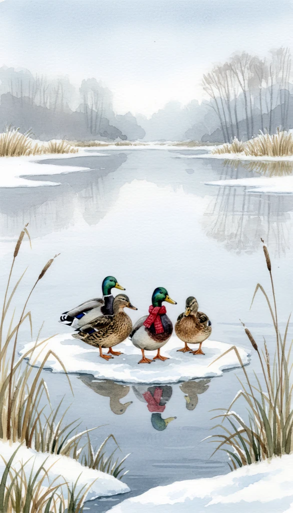 The Ice Floe Gathering - Whispers of Winter artwork by Cryolith