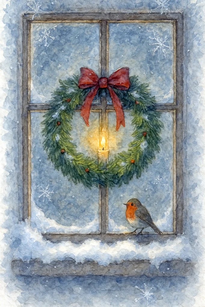 The Window Wreath - Whispers of Winter artwork by Cryolith